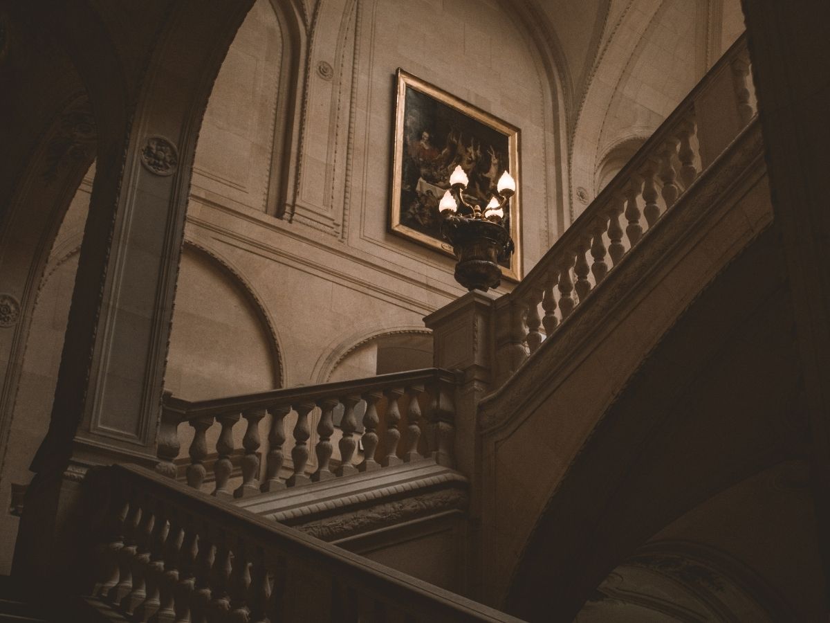 A stone stairway.